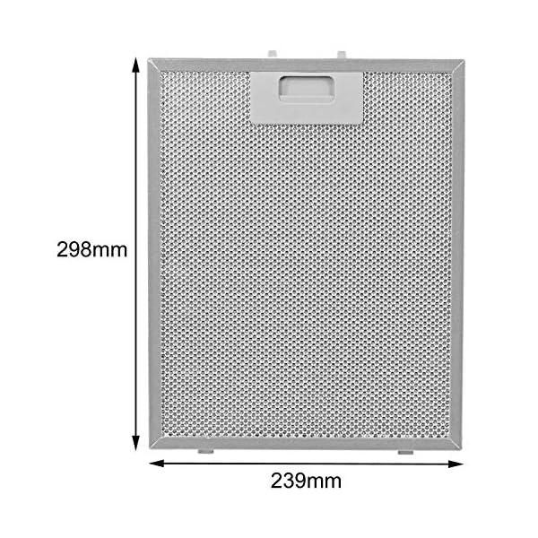 SPARES2GO Metal Mesh Filter for Hygena Cooker Hood / Extractor Fan Vent (Silver, 300 x 240 mm) - Image 3