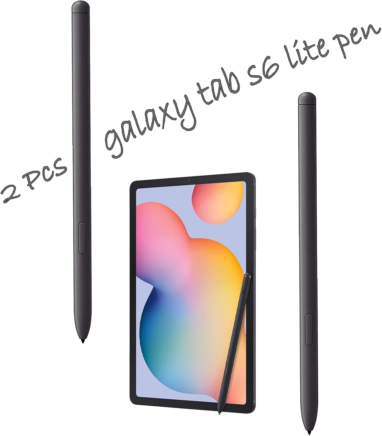 2 pezzi Galaxy Tab S6 Lite Penna stilo di ricambio per Samsung Galaxy Tab S6 Lite (EJ-PP610), penna di ricambio per Galaxy Tab S6 Lite S Pen (Oxford-Grigio)