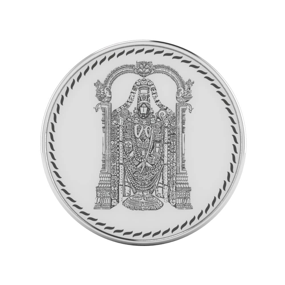 AuGrav Jewels Tirupati Balaji Perumal 999 Pure Silver Coin 10 grams, Certified (B0BVZVFZC2) Amazon Price History, Amazon Price Tracker
