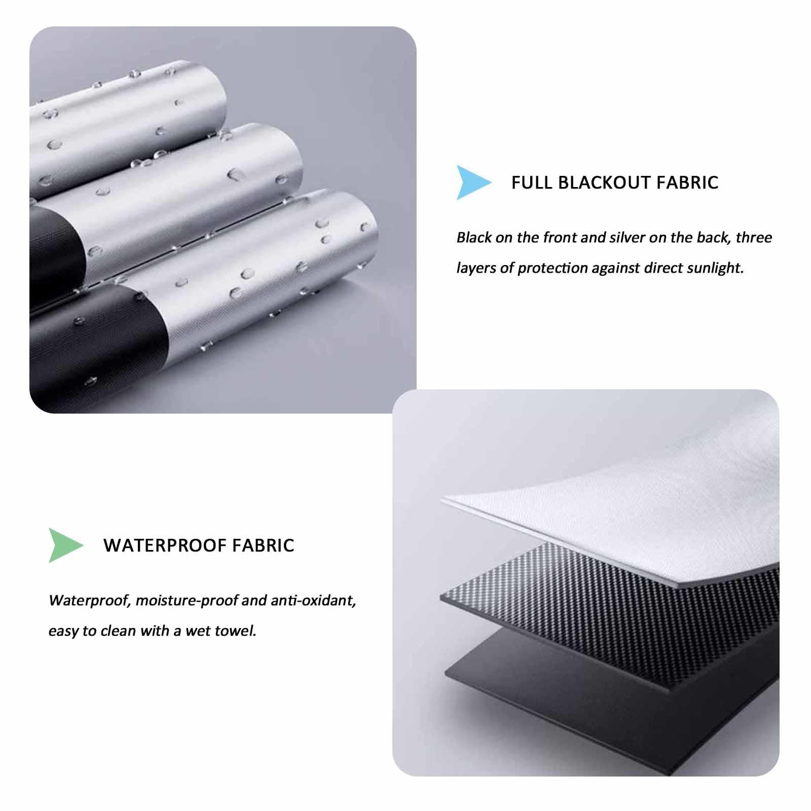 Tende A Rullo Nere Opache,Tende Avvolgibili Oscuranti Portatili Senza Fili,Parasole Tenda A Rullo Per Interni,Tende A Rullo Con Ventosa Con Molla,Senza Necessità Di Forare,Black-58x165cm/23x65in