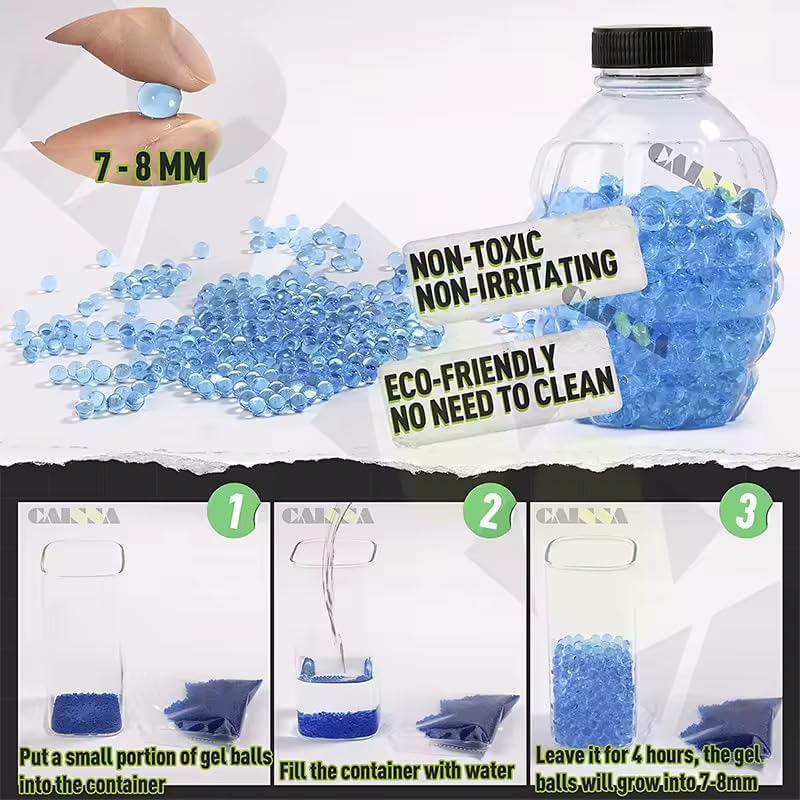 Image of Gel Ball Blaster Gun Automatic Gun for Kids-Adults High Speed Including Gel Balls for Kids and Adults Blue Color (QQ)