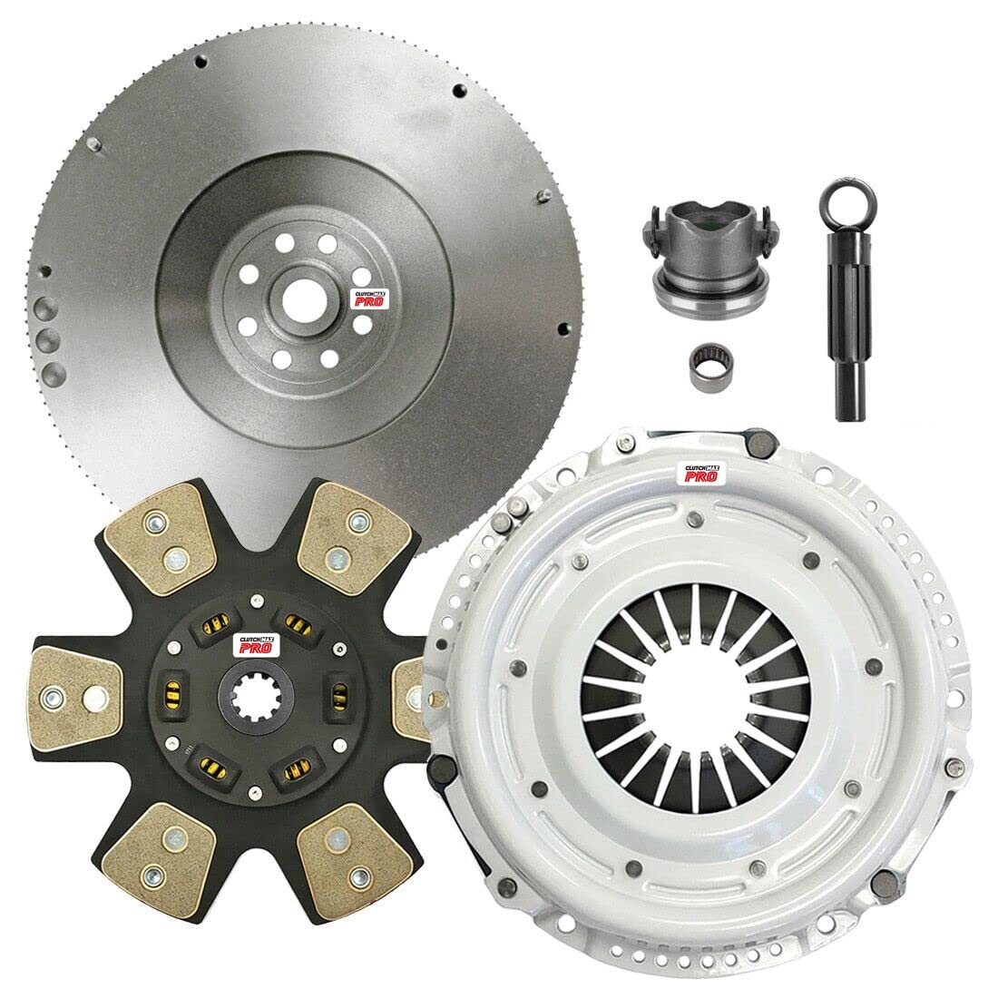 ClutchMaxPRO Performance Stage 3 Clutch Kit with Flywheel Compatible with 2007 2008 2009 2010 2011 Jeep Wrangler 3.8 (CP01046HDCFW-ST3)