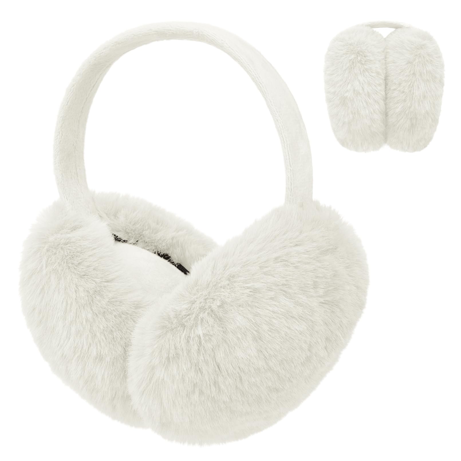 Justay Comf Earmuffs Invernali, Paraorecchie Invernali da Donna in Peluche Paraorecchie Inverno Paraorecchie per Esterno Paraorecchie Caldi di Peluche(Taglia unica/Marrone)