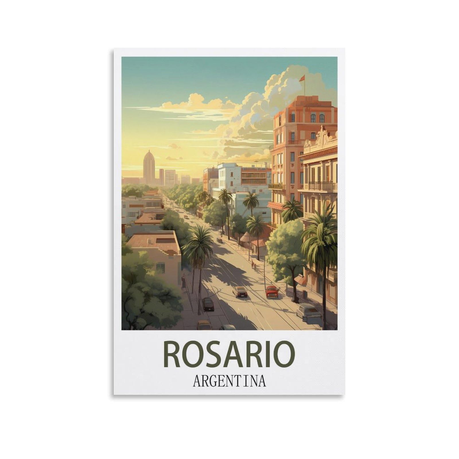 Metal Tin Sign Plaque Poster Vintage Plaques Poster Plaque Decor Retro Posters Gallery Wall Art Print Rosario Argentina Posters 30x30cm