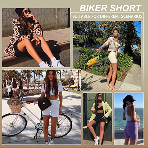 MOREFEEL High Waisted Biker Shorts for Women -3'' / 5'' Tummy Control Butt Lifting Gym Workout Athletic Shorts Yoga Pants2