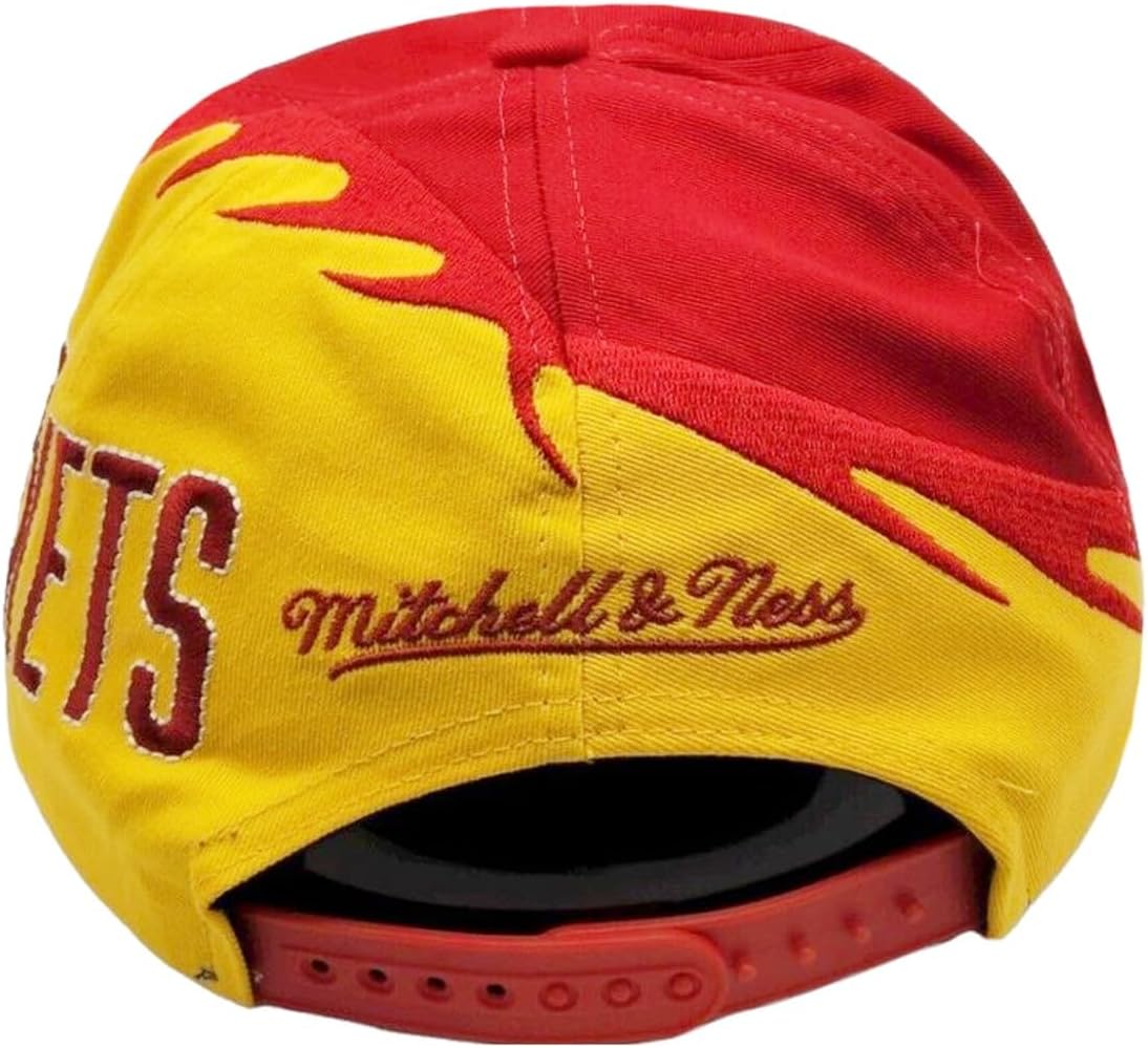 Mitchell & Ness Houston Rockets Spiral Deadstock Snapback Adjustable Hat Cap - Red
