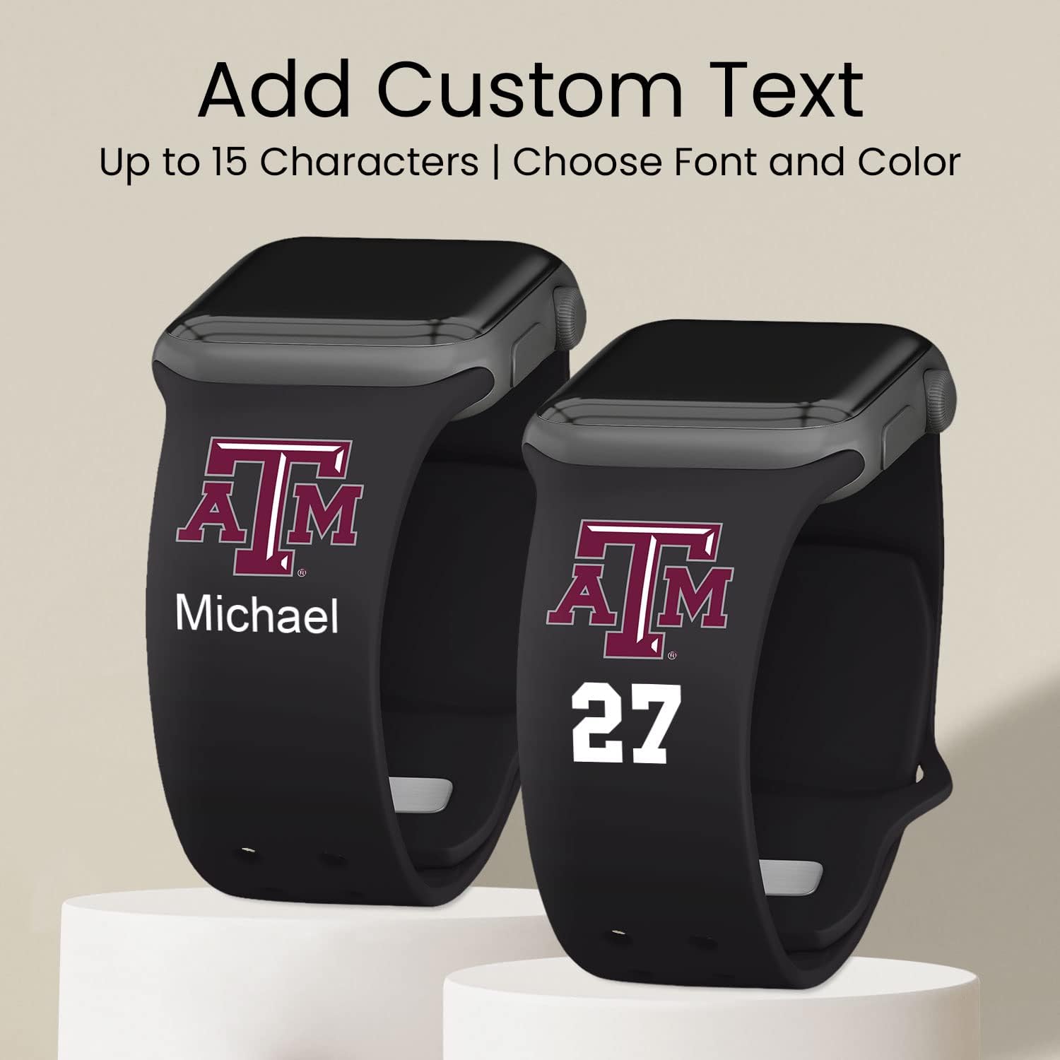 Affinity Bands Texas A&M Aggies HD NCAA Watch Band Compatible with Apple Watch - All Series