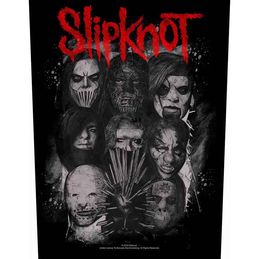 Slipknot We Are Not Your Kind Masks Back Patch - Sew-on - Black - 30cm