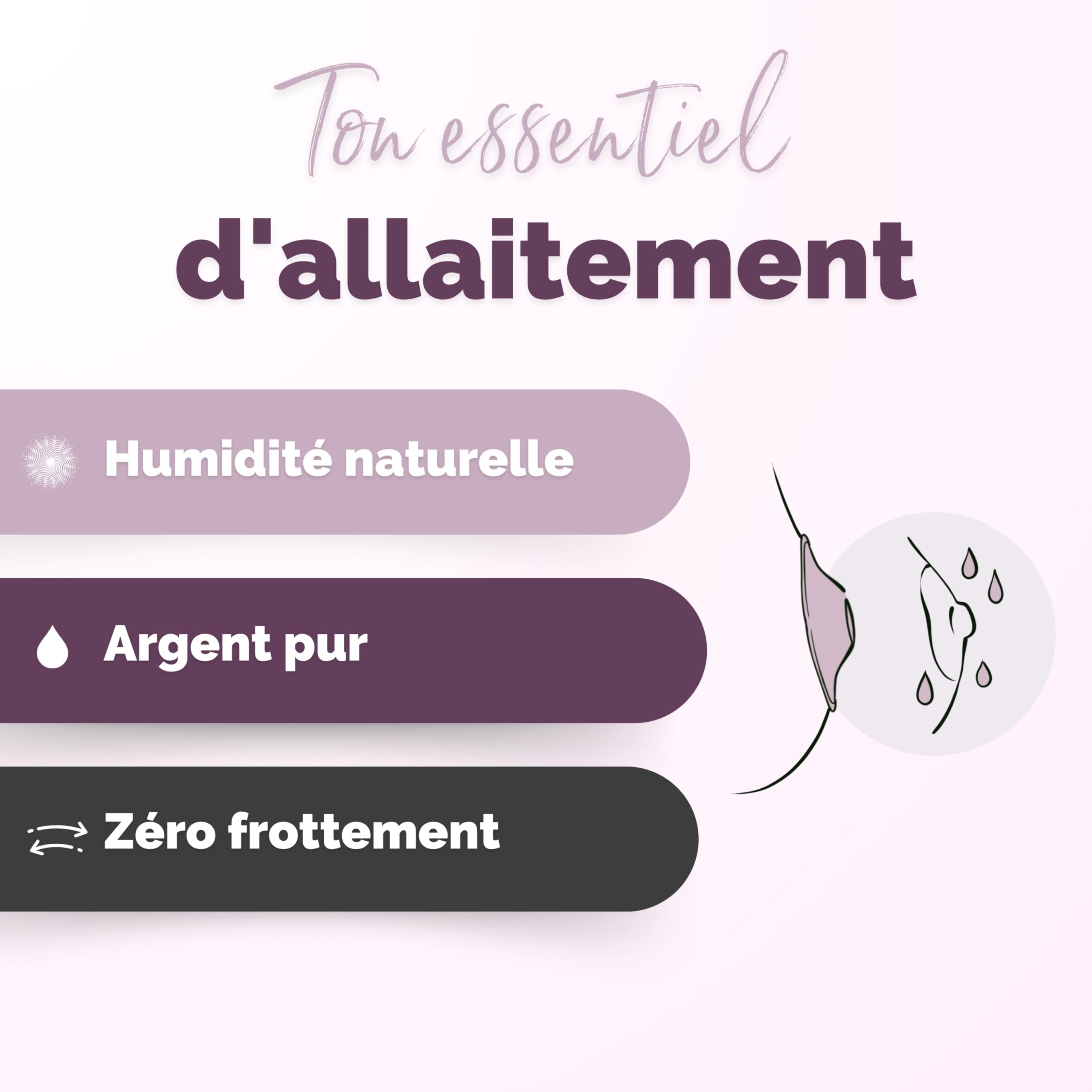 Livella | Coupelles en Argent pour l'Allaitement - Made in Germany - Pour les mamelons sensibles - Maintient un milieu cutané humide - Bouts de sein protecteurs pour la maternité et le post-partum
