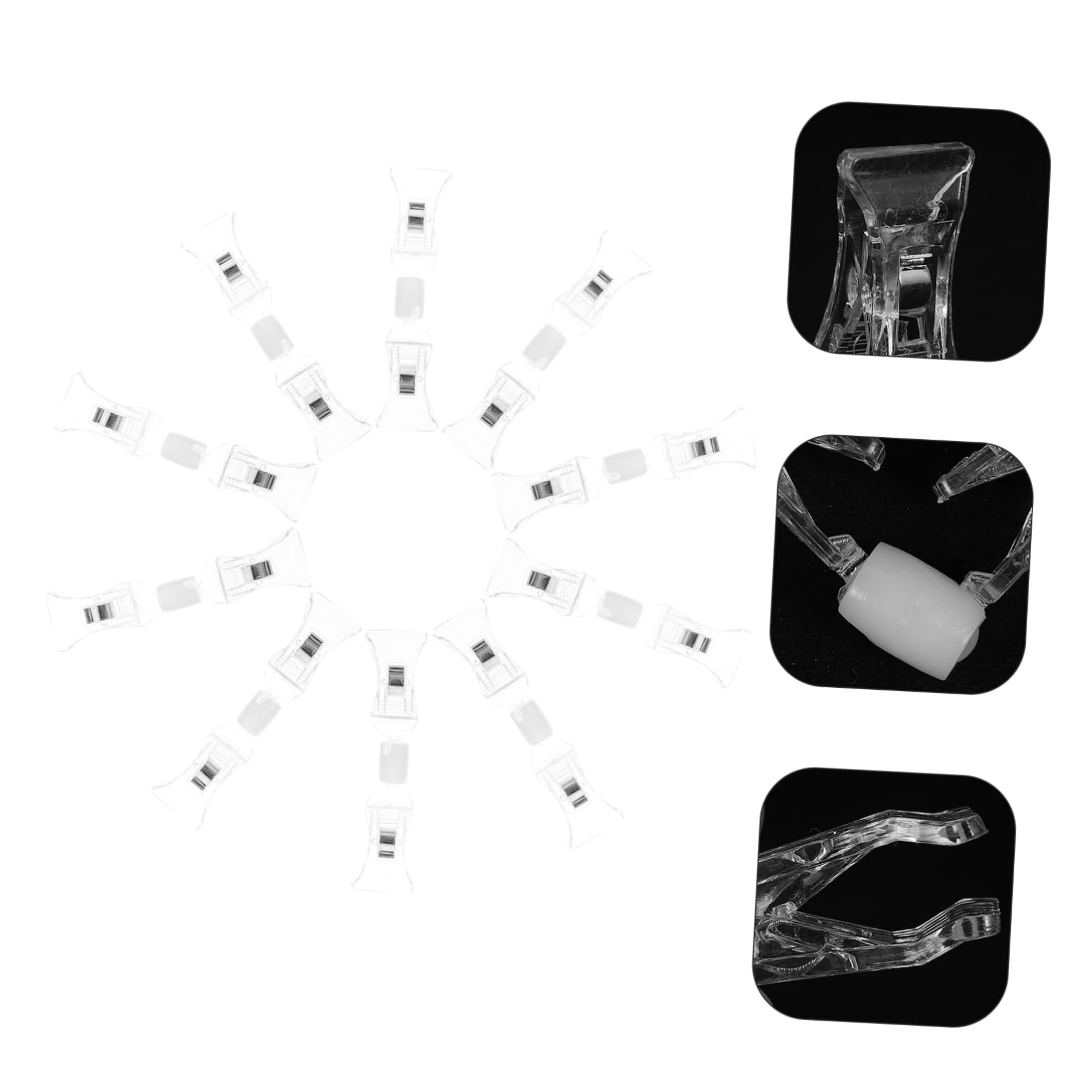 DOITOOL 5 Sets Doppelclip-schildhalter Doppelseitige Clips Für Warenpräsentation Desktop-dekoration Clip Für Fotos Und Memos 10 Stück * 5