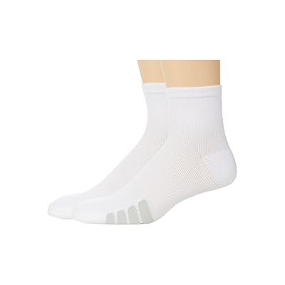 Eurosock Bike Quarter Compression 2 Pack Crew Cut Socks Shoes White