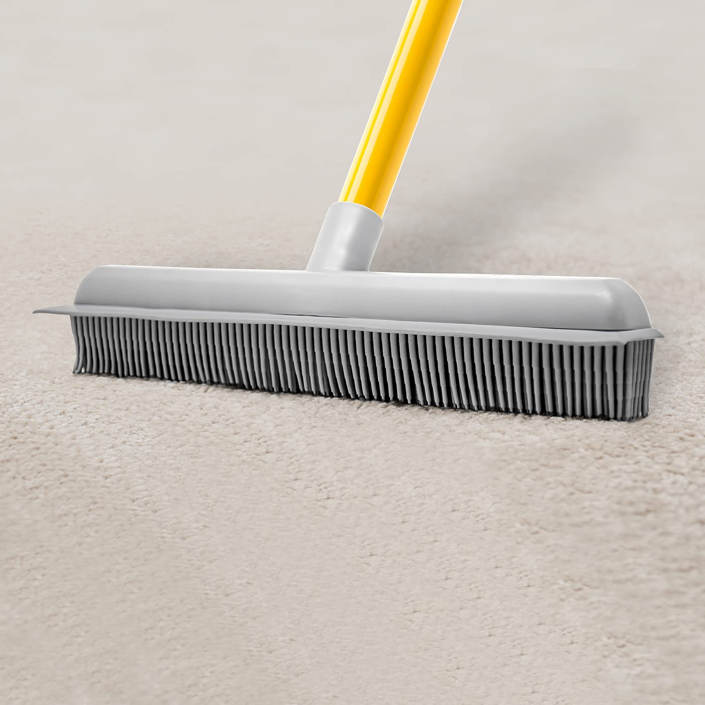 Apex Escoba de goma profesional para pelo de animales, alfombras y suelos | Con cuchilla para agua y líquidos | Conexión universal | 34 x 7 x 13 cm