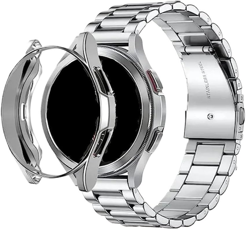 Metal Stainless Steel Strap for Samsung Galaxy Watch 7 6 40mm 44mm For Galaxy Watch FE Bracelet Protective Case