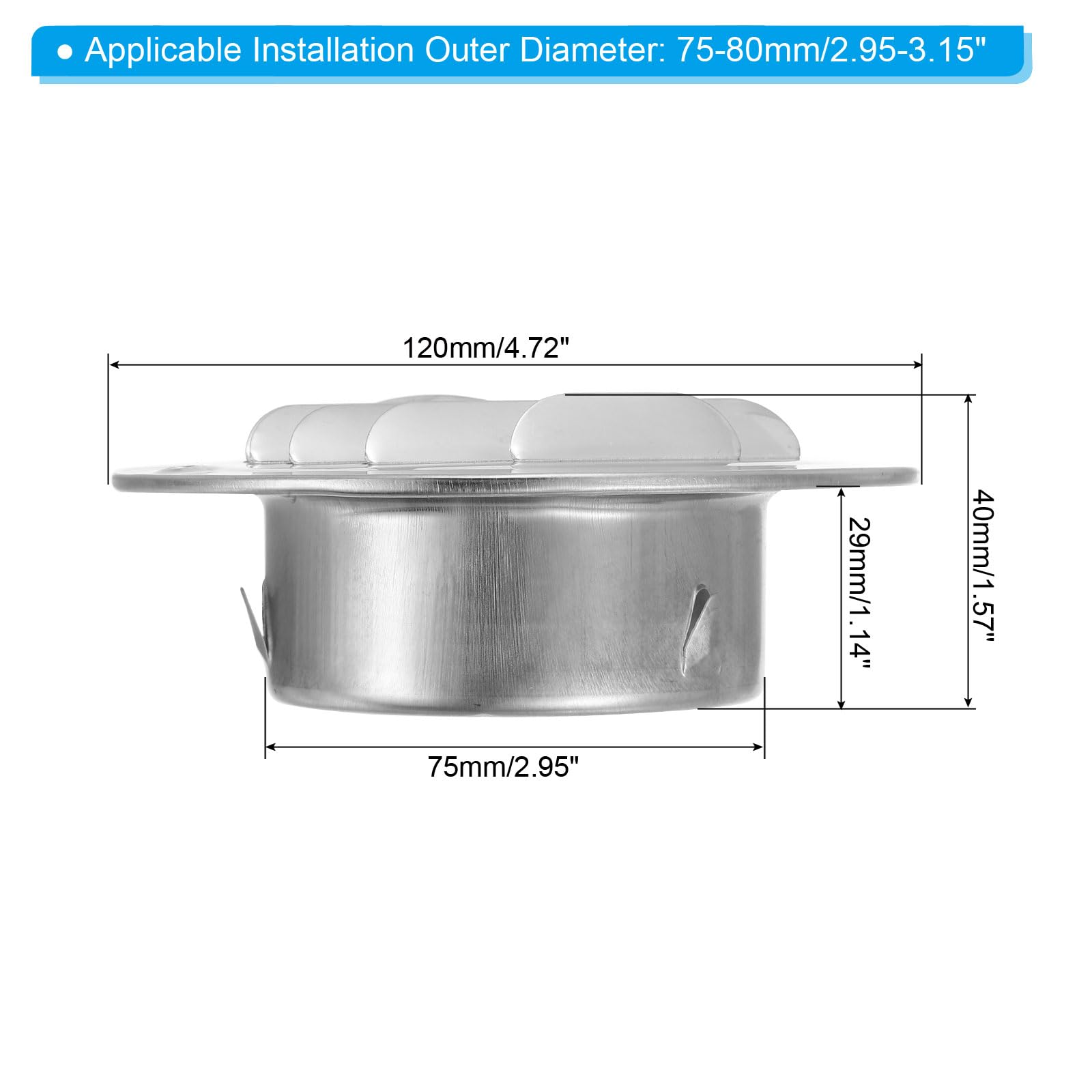 PATIKIL Soffit Vents 3.1 Inch - Image 2