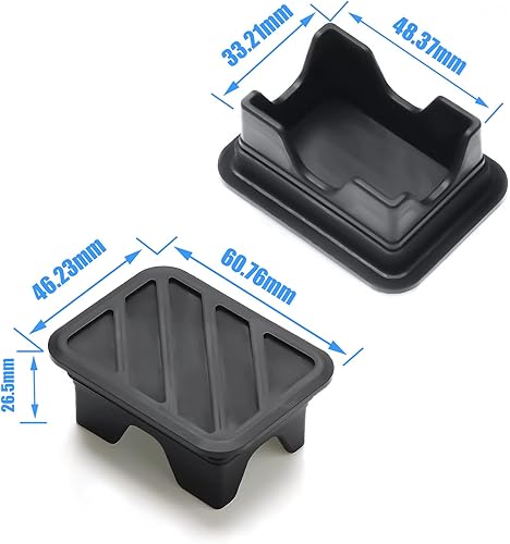 Miniatura 8 de JERBOR Paquete de 2 fundas de silicona para camionetas, barandillas de estaca para Dodge Ram 1500 2500 3500 2019-2023