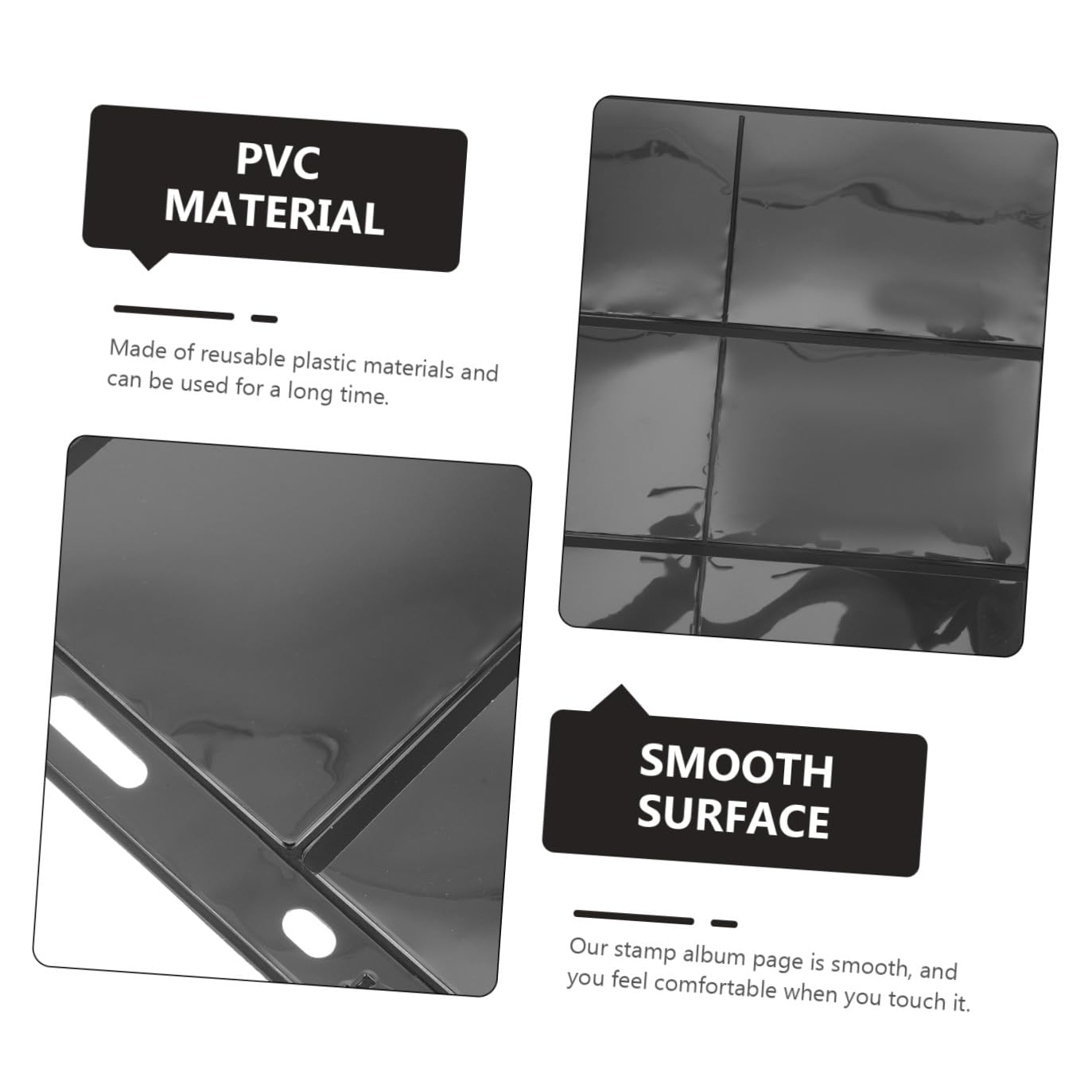 Raccoglitore Francobolli e Album Trasparente per Collezionisti, 10 Fogli Pvc Doppia Faccia per Conservazione Monete e Foto, Supporto Organizer per Filatelia e Collezioni
