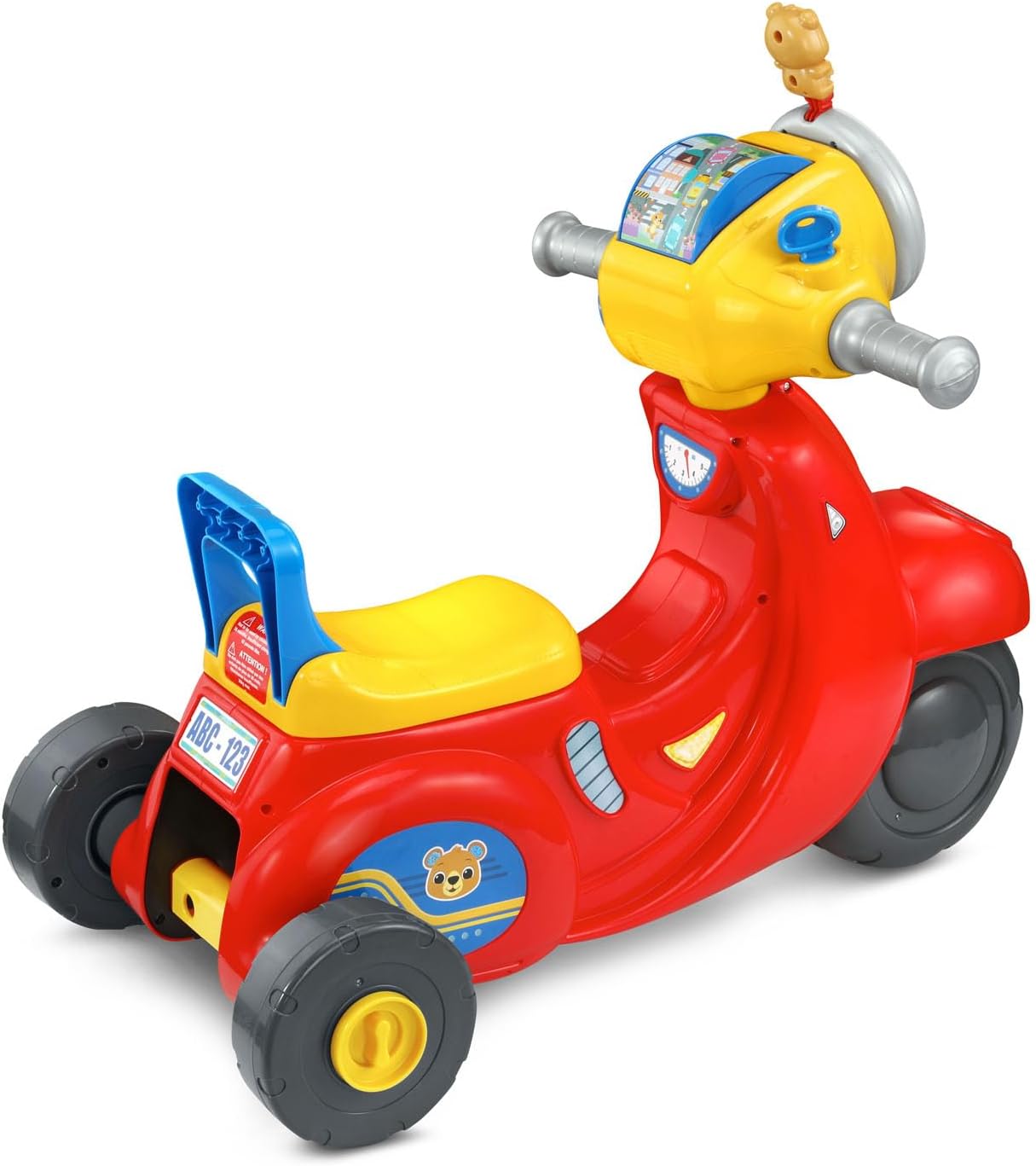 Tył view of the VTech 2-in-1 Map and Go Scooter in trike mode.