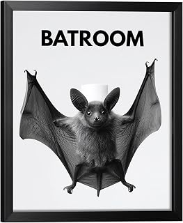 Inzlove Funny Bathroom Pictures Wall Decor Black and White Wall Art for Bathroom Decor