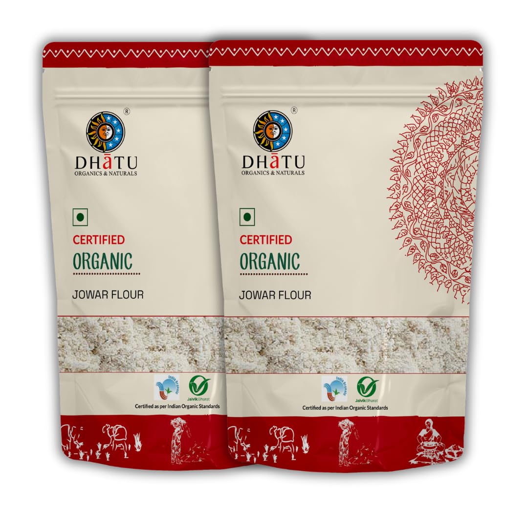 Dhatu Organics Jowar Flour, 500g (Pack of 2)