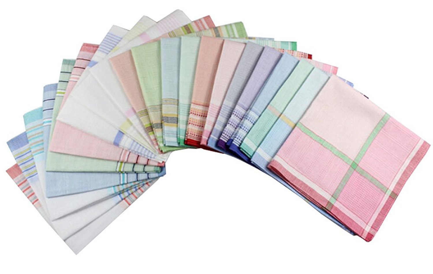 Elegant Stripe Cotton Handkerchief Fashion Gift Hankies