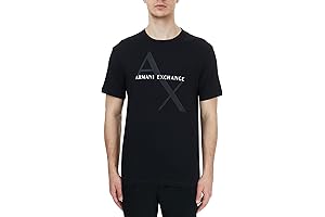 A|X Armani Exchange Men's Crew Neck Logo T-Shirt: Sophisticated Style for the Modern Man