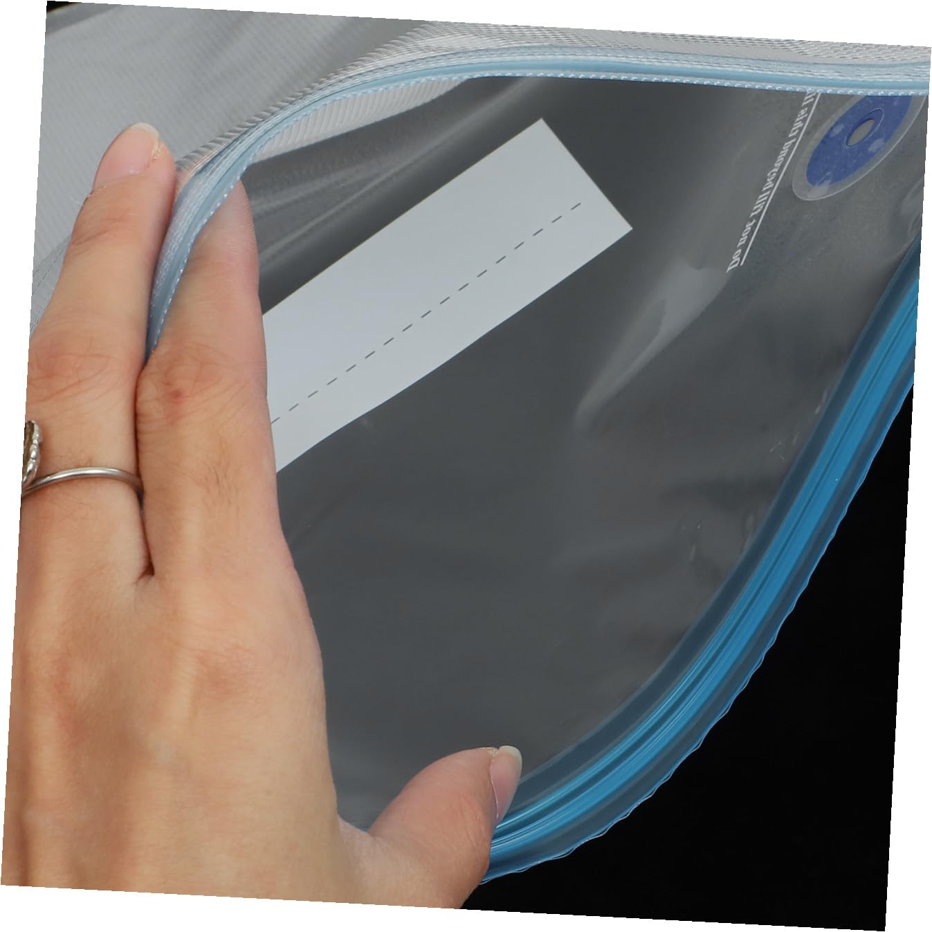ERINGOGO Bolsas de Envasado al Vacío Reutilizables con Cierre de Cremallera Azul y Clips para Conservar Carne Frutas y Verduras Bolsas de Almacenamiento de Alimentos y Resistentes