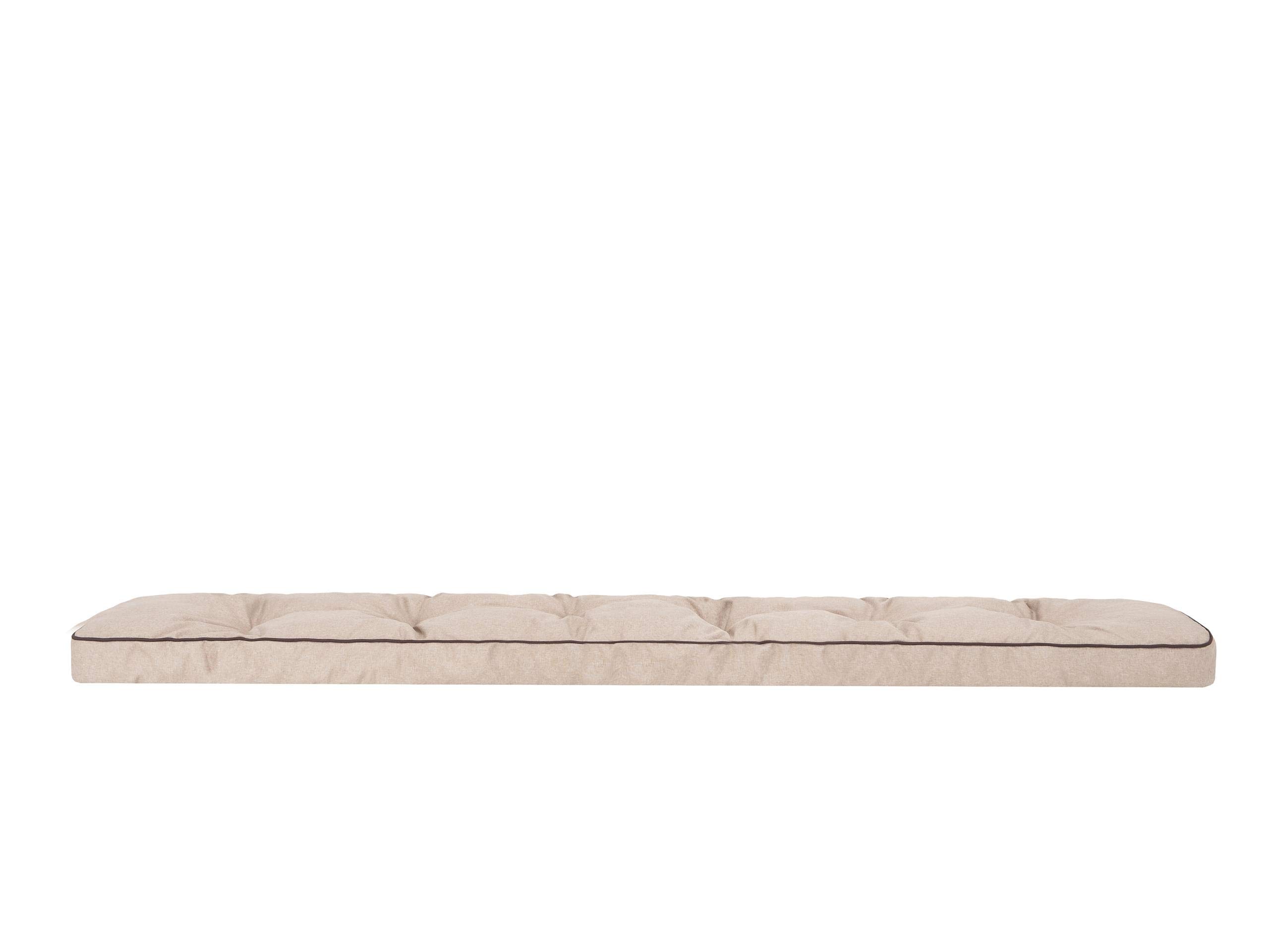 Poduszka na ławkę, do użytku na zewnątrz, na ławkę w domu i ogrodzie, 120 x 40 cm, beżowa