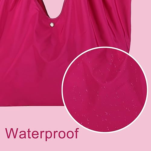 Miniatura 3 de NKTDWO Bolsa portátil de comestibles para mujer, bolsa de compras impermeable para comestibles, lavable a máquina, reutilizable, a la moda, para
