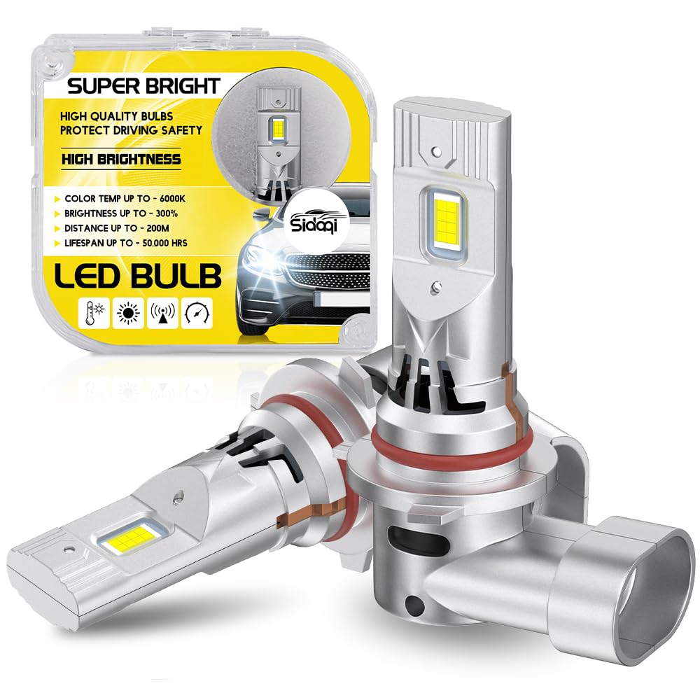 HB3 9005 Bombilla LED 6000K Blanco 1:1 Mini Tamaño 32000LM LED HB3 con Ventilador, Kit de Conversión de Faro 9005 12V para Luz Antiniebla Hi/Lo Beam -2PCS