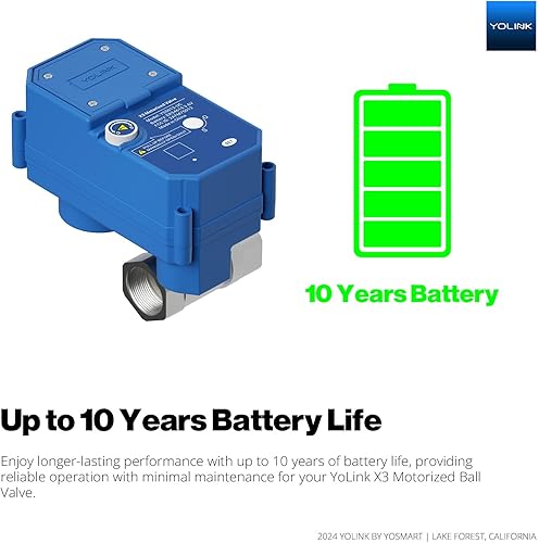 Miniatura 4 de YoLink Válvula de acero inoxidable motorizada inteligente de 1 pulgada alimentada por batería IFTTT Alexa asistente en casa requiere concentrador