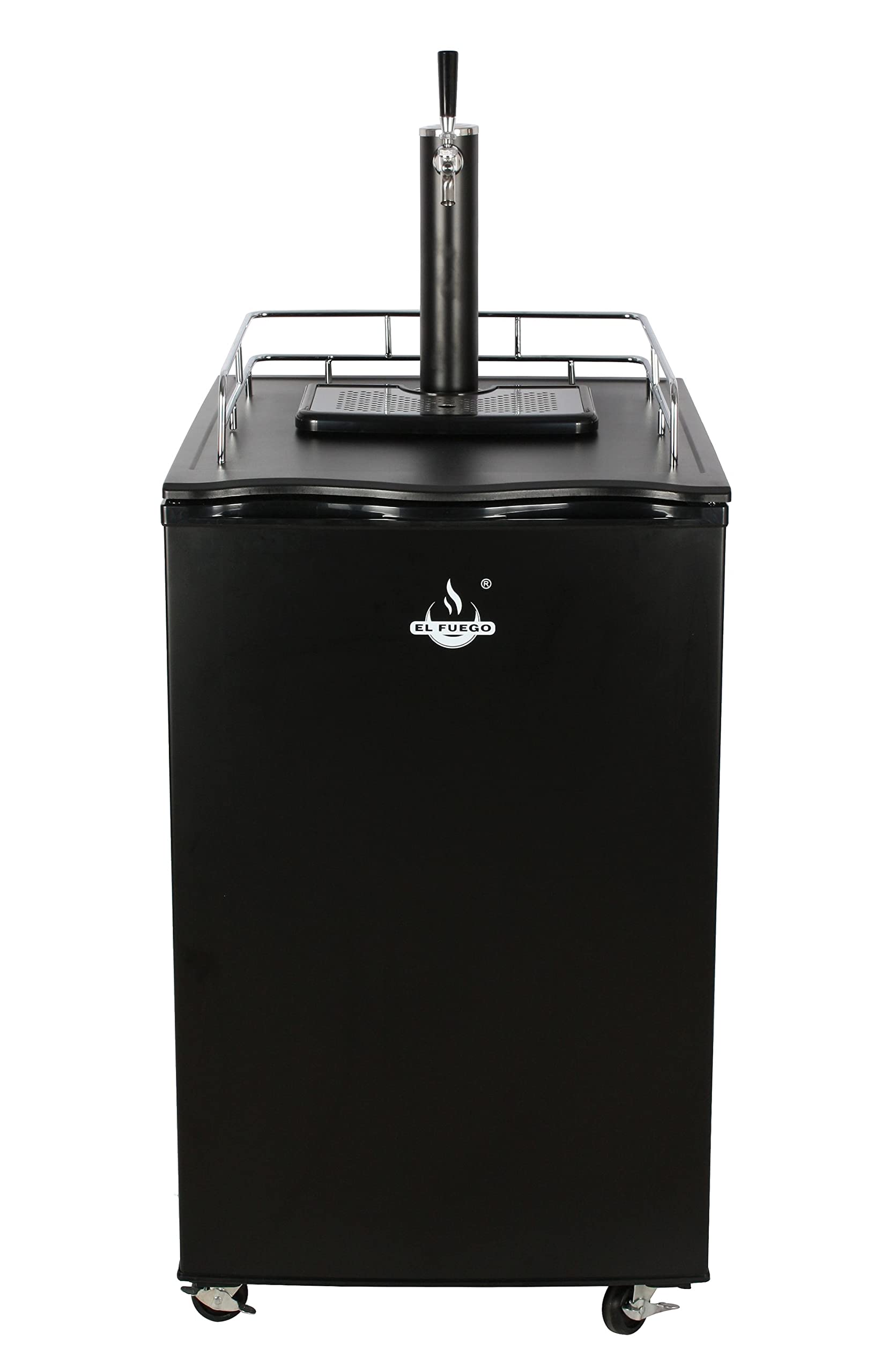 El Fuego® Bierfasskühler mit Zapfanlage, inkl. vollständigem Montageset und Gasflasche, mit Rädern, Bierkühler, Bierzapfanlage, Outdoorküche, BBQ, Bierfass, AY 5992