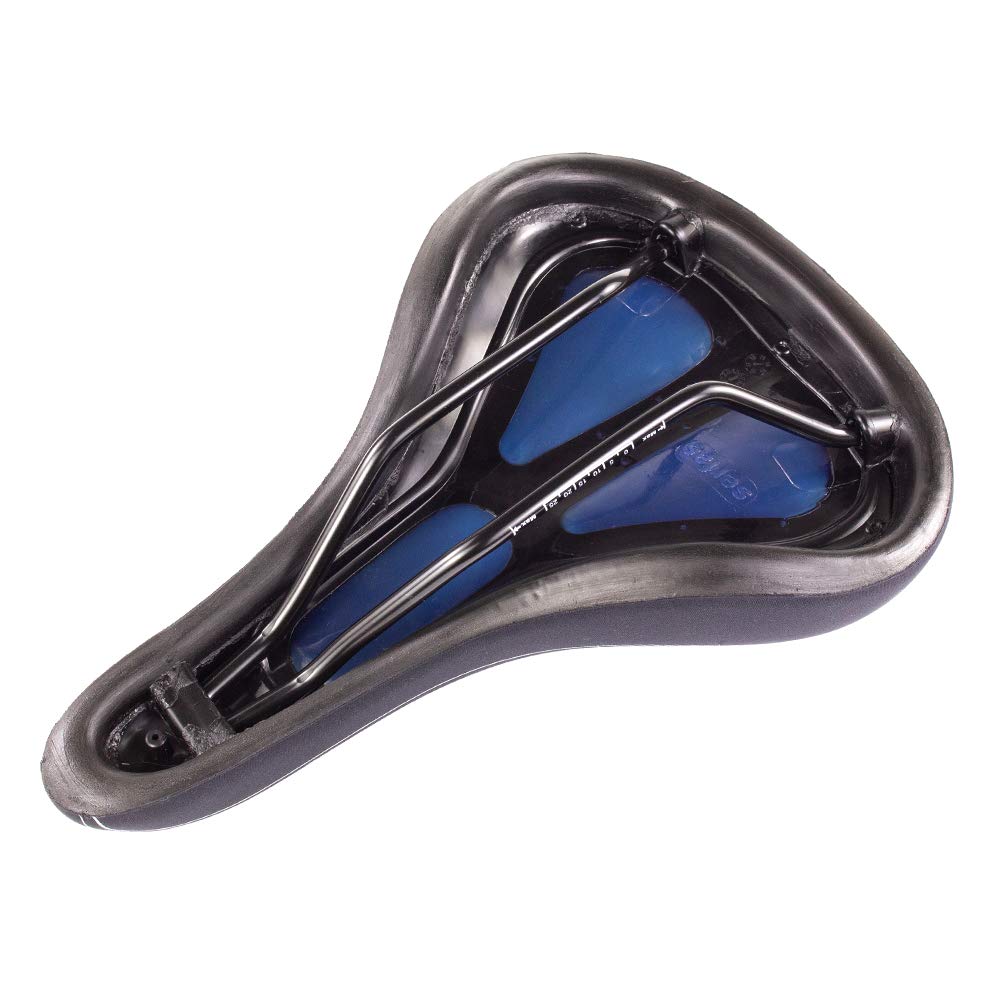 SURFAS 652076 E-Gel Dual Density Men's Bicycle Saddle, Lycra Material, 1.0 x 6.9 inches (27 x 175 mm)