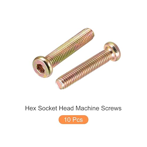 Vista 50 de METALLIXITY Tornillos de máquina de cabeza hexagonal (M8x50mm), 10 unidades, tornillos de acero al carbono, para maquinaria, muebles, bricolaje