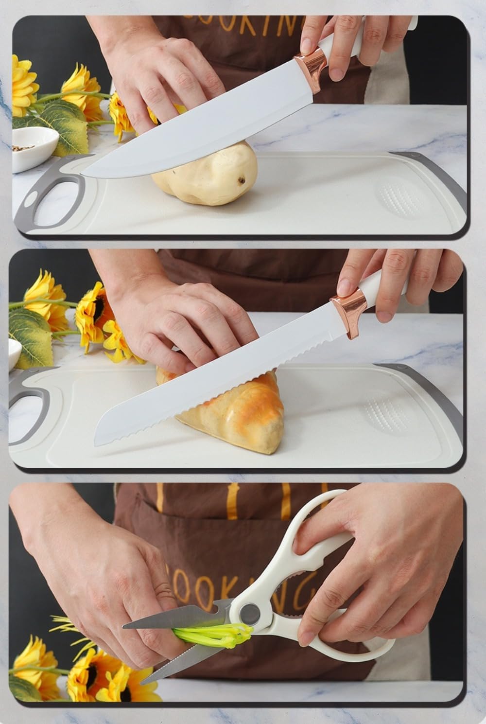 ノンスティックスパチュラとキッチンツールラックを含む 19 ピースのシリコン製キッチン用品セット (ピンク)