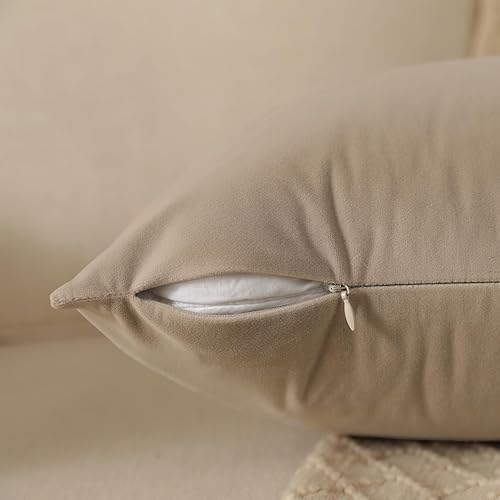 Vista 119 de Juego de 2 fundas de almohada de terciopelo para sofá y cama, 18 x 18 pulgadas, color verde azulado