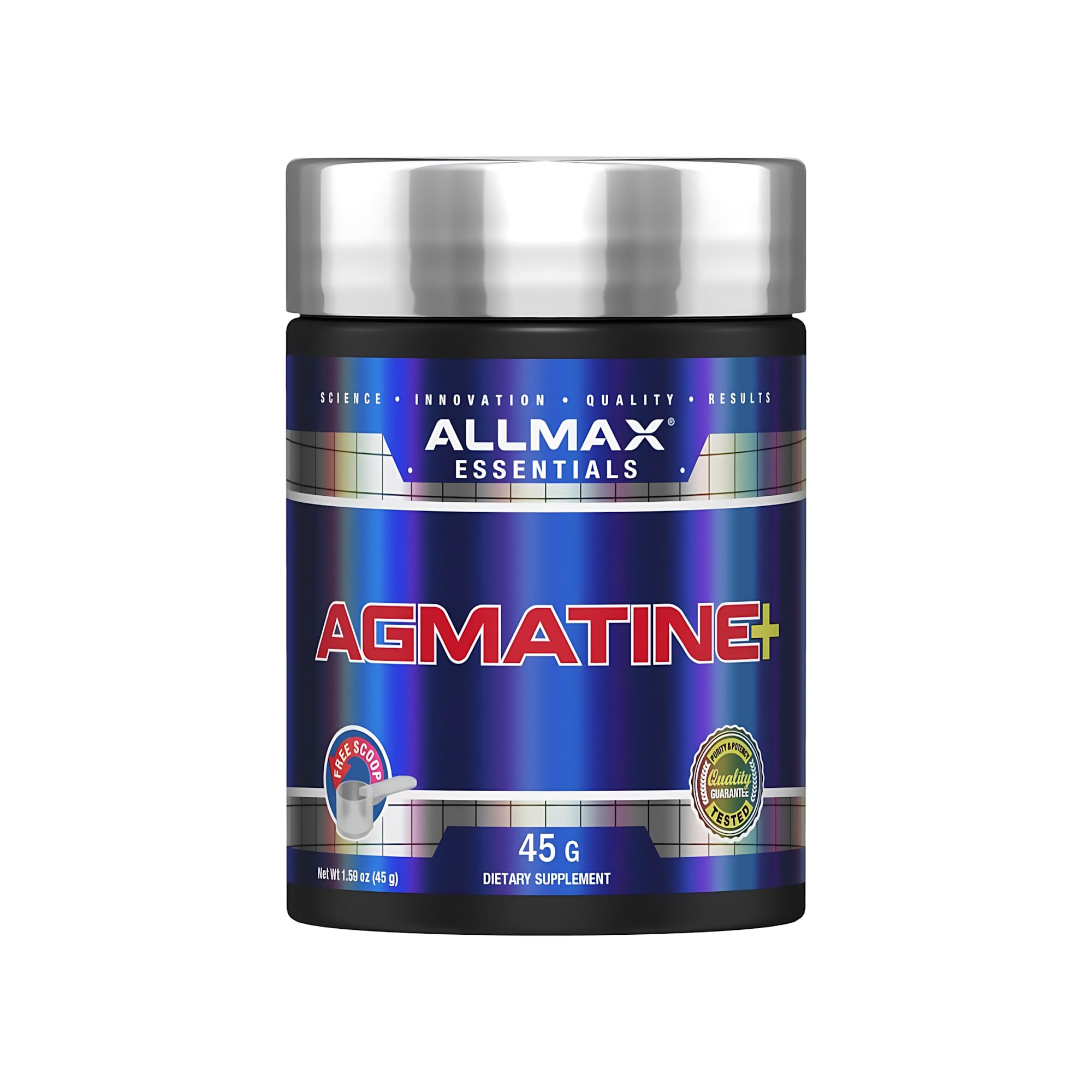 ALLMAX AGMATINE+ Powder, Unflavored, 45 Servings