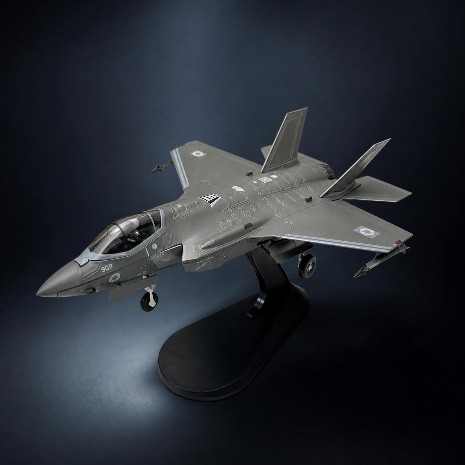 Modellino D'aereo in 1:72 Finito Modellino da Collezione Leggero Modellismo per Scrivania, F16D Versione Standard