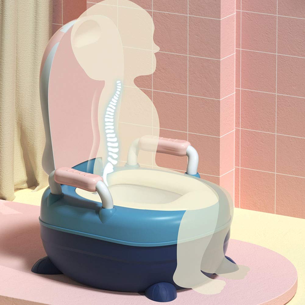 Kinder-Toilette Potty Training Stuhl-Sitz Kind Sauberkeitserziehung Sitz for Jungen Und Mädchen Tier Potty Töpfchen Stuhl (Color : Yellow Blue, Size : Hard advances)