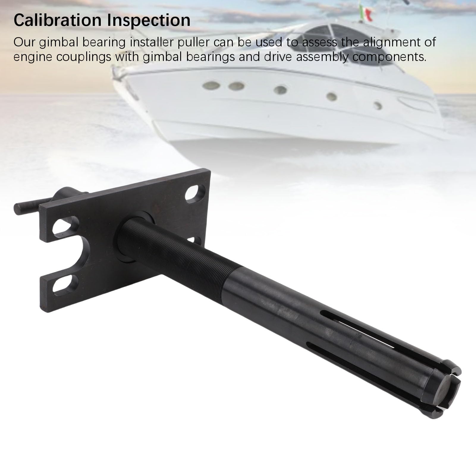Acouto Puller łożyska Instalator łożyska, ściągacz Morski Zestaw Narzędzi Wyrównania Silnika dla Mercruiser Bravo, OMC Cobra Boats, Czarne Wykończenie Tlenku Wytrzymałego Stalowego Gimbal
