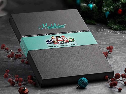 Miniatura 6 de Madelaine - Caja de regalo de lujo de chocolate, extra grande, 45 piezas, diseño navideño de chocolate, ideal para empresas, clientes, canastas de
