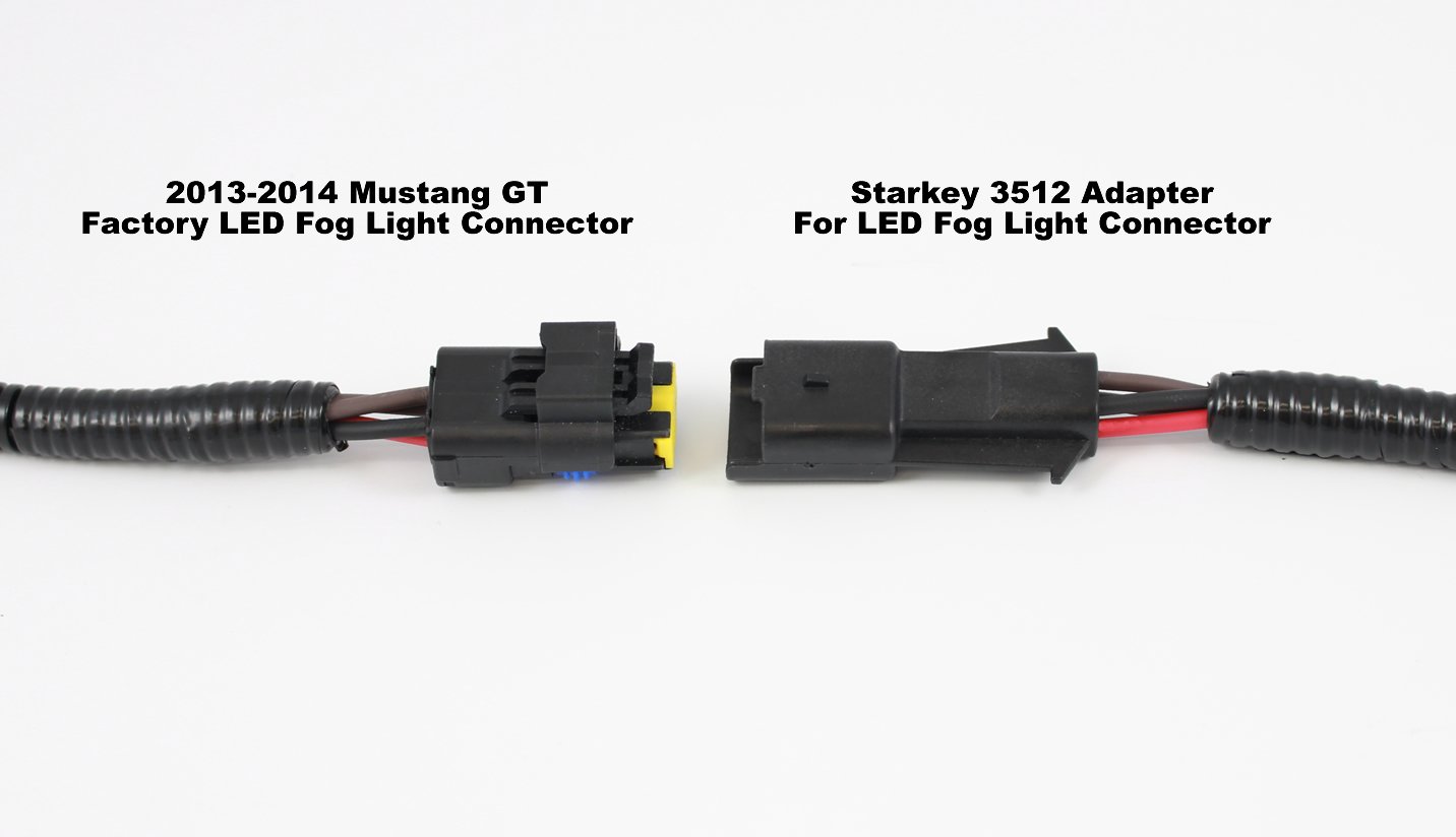 Starkey Fog Light Adapters LED to H11 - Compatible with Ford Mustang GT 2013-2014
