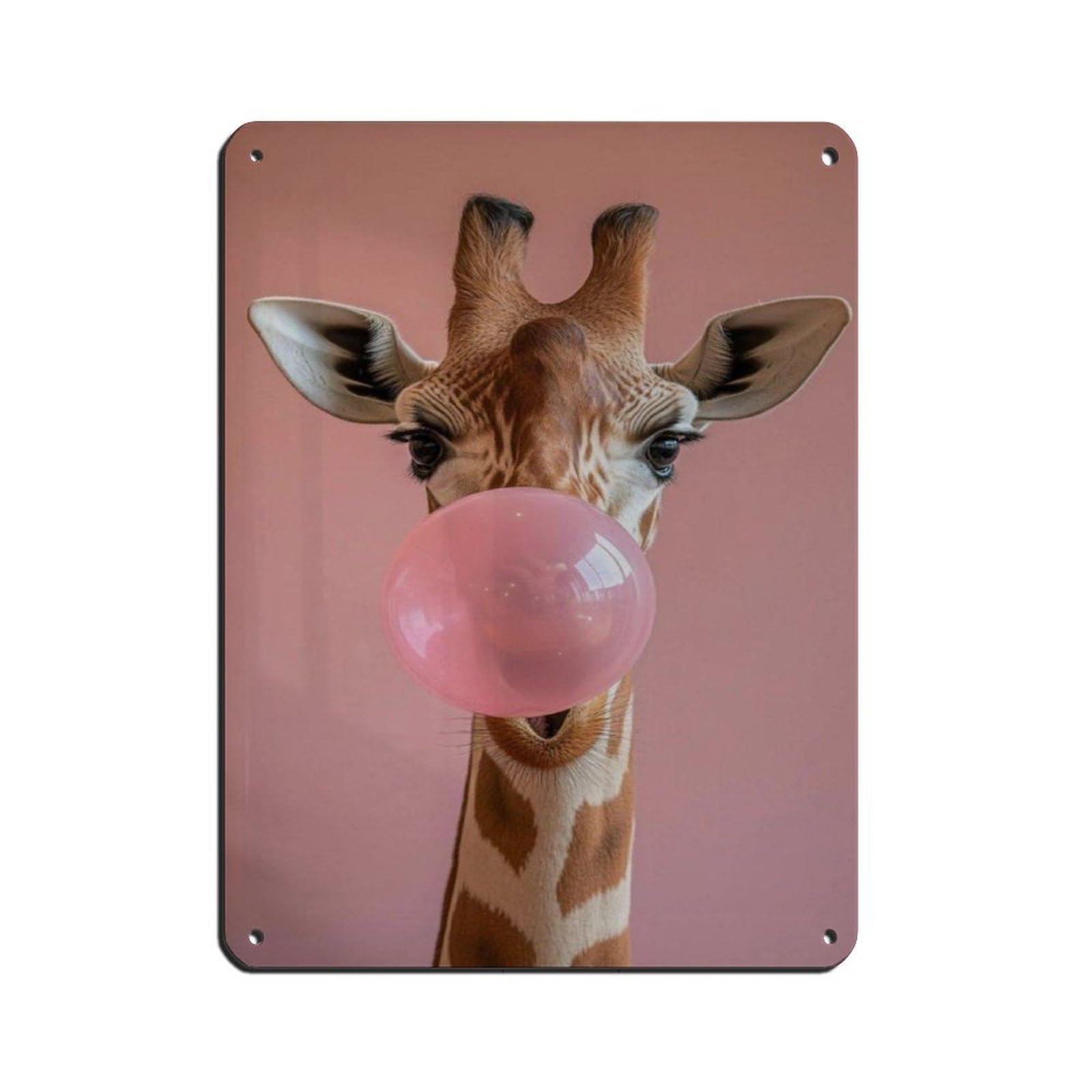Lxwnze 30L X 40W Cm Quirky Giraffe Animal-Themed Home Decor Tin Sign Vintage Metal Pub Club Cafe Bar Home Wall Art Decoration Poster Retro 12X16inch(30X40cm)