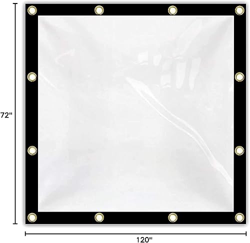 Miniatura 7 de Lonas transparentes impermeables con ojales para patio, jardín, plantas invernadero, techo de cobertizo de mascotas, 2 piezas de 3 x 6 pulgadas