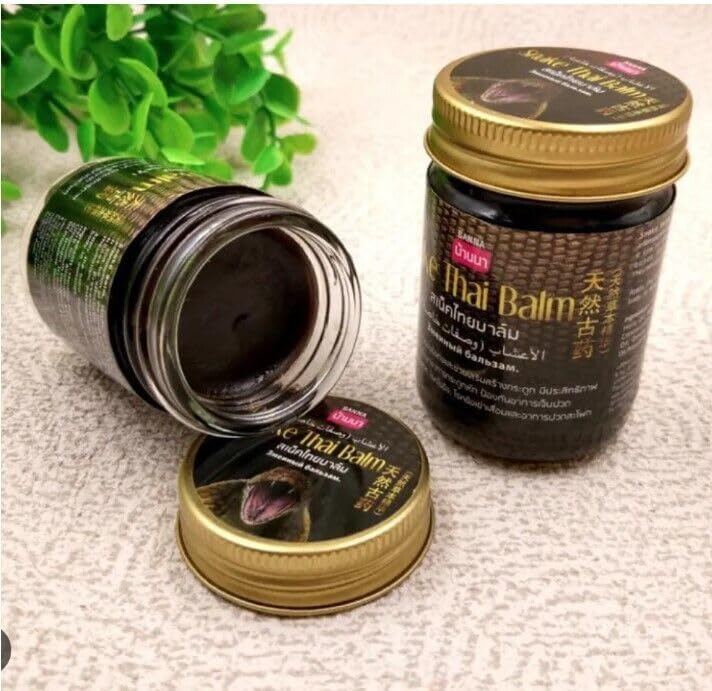 Snake Balm 50g Quick Help with Sports and Domestic Injuries Herbal Balm (Black)