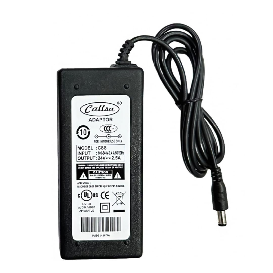 See full amazon price history chart for Callsa 24V 2.5A Printer Adapter With Power Cable,Barcode Printers Adapter,Power Supply,Power Adapter (Input : 220V-50Hz 50Ma Output 24 Volt 2.5 Amp) Black Callsa 24V 2.5A Printer Adapter With Power Cable,Barcode Printers Adapter,Power Supply,Power Adapter (Input : 220V-50Hz 50Ma Output 24 Volt 2.5 Amp) Black (B0CVCBCXVY) Amazon Price History, Amazon Price Tracker