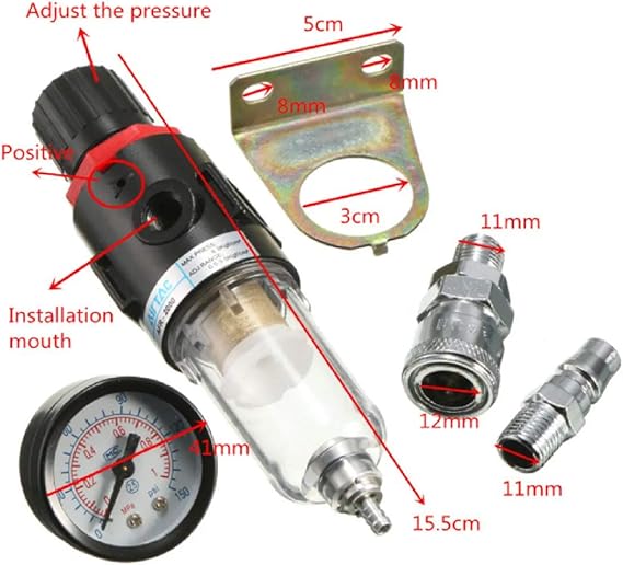 MASUNN Afr-2000 1/4 Compresor De Aire Filtro Separador De ...