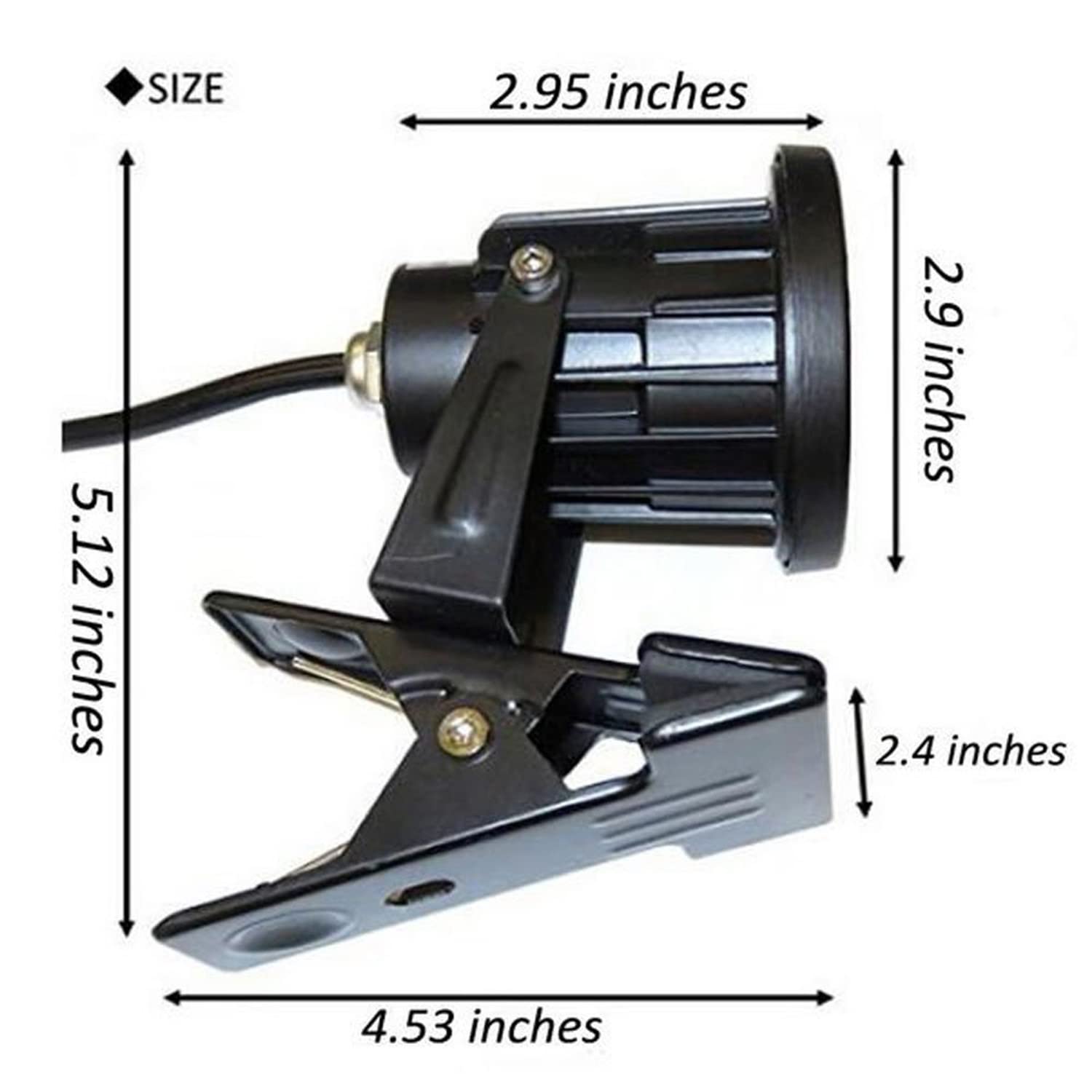 Kiven Remote Control Outdoor IP65 Waterproof Spotlight Smart Timing Flood Light with Switch 9.84ft Power Plug Cord Stepless Dimming Color Changing Clip Light Indoor Desk Lamp- 7W