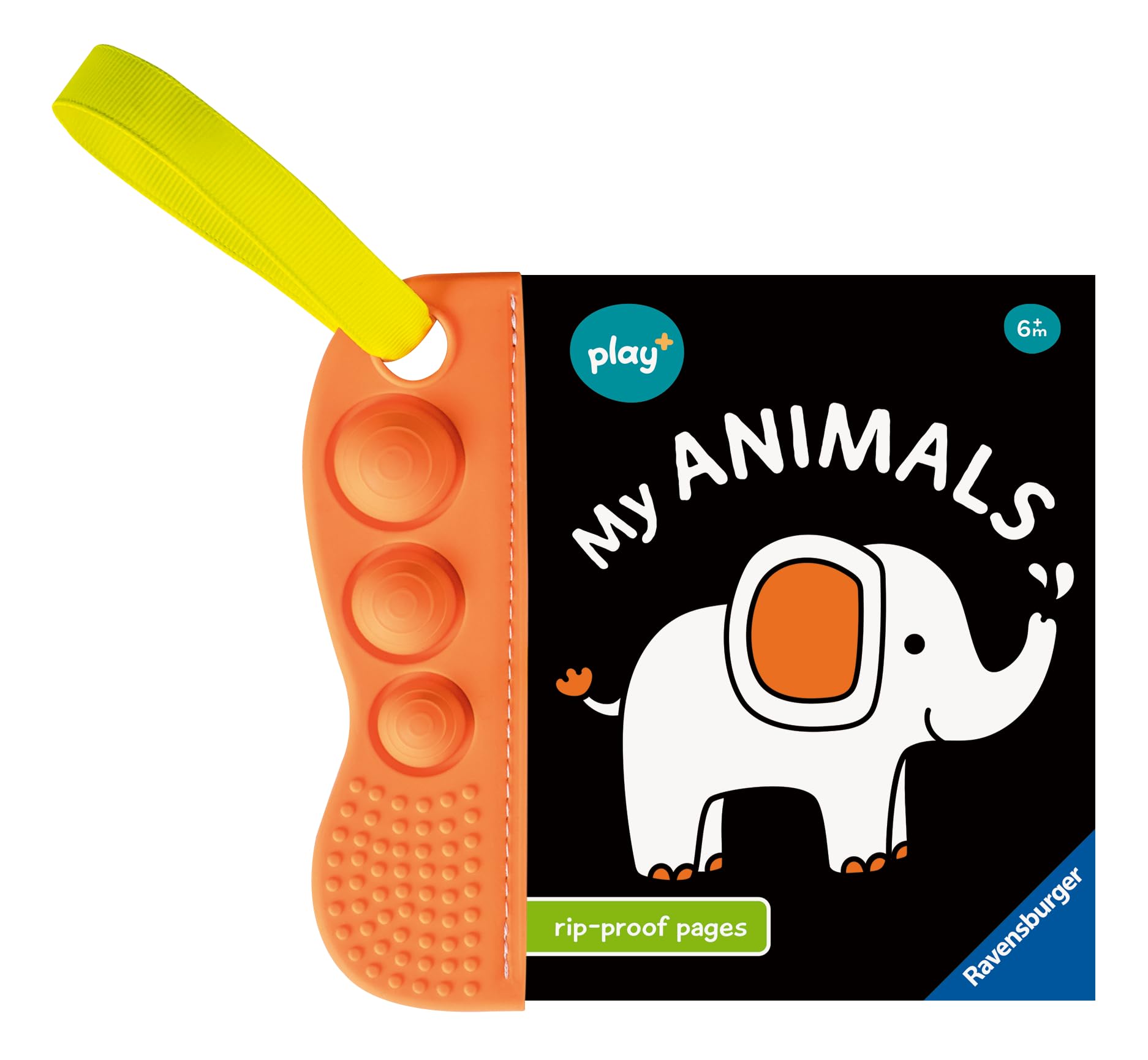 Ravensburger Play+ Infant & Toddler - Flip & Pop: My Animals - Infant and Baby Sensory Book - Toddler Activity and Development Gifts - 6 Months+: teething book