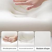 Vista 4 de Almohada de 27 grados para parejas, almohada de apoyo de posición profunda para parejas, diseño de perfil bajo, almohada de cuña de espuma Gris