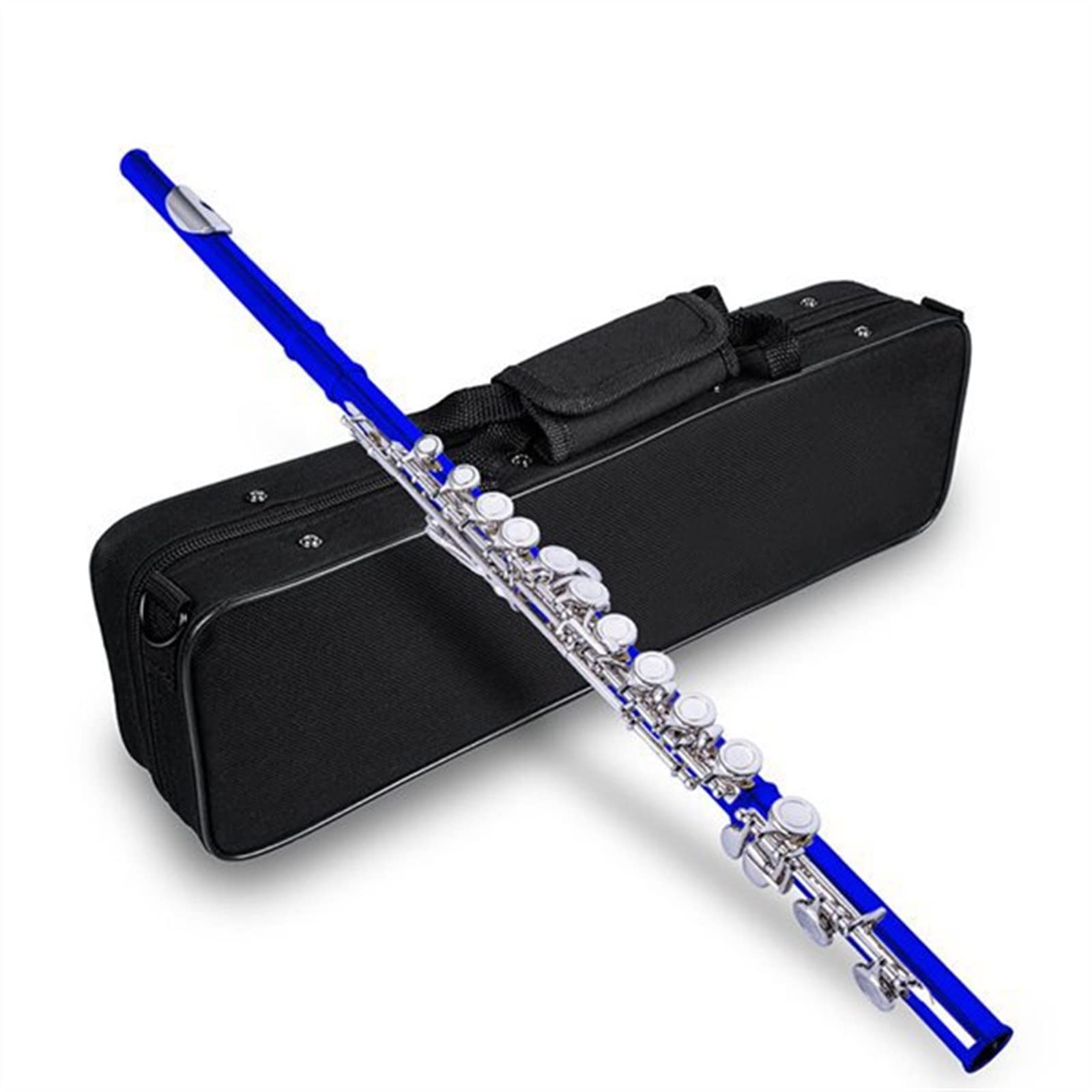 Blaue Flöte 16-Loch-Weißkupfer Vernickelte Flöte C-Stimmung Anfänger-Flöteninstrument Flöteninstrument